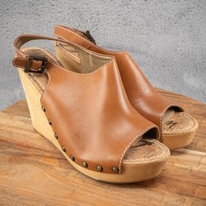 Sam Edelman Camilla Tan Wedge Sandals Size 9.5 M